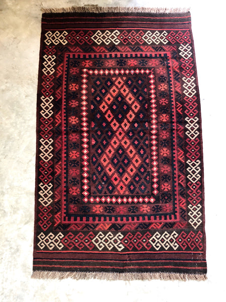VINTAGE AFGHAN KILIM RUG "LOUISE"