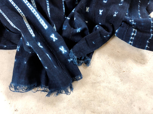 ANTIQUE MALIAN INDIGO MUD CLOTH