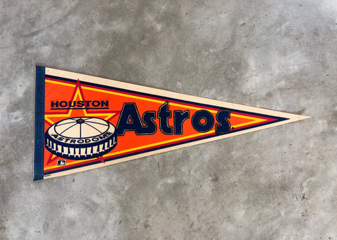 VINTAGE ASTROS PENNANT: READ DESCRIPTION (orange background)