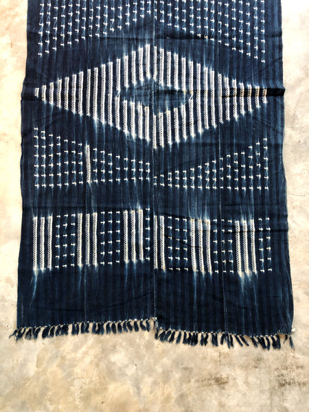 VINTAGE MALIAN INDIGO MUD CLOTH