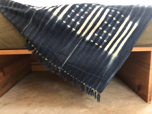 VINTAGE MALIAN INDIGO MUD CLOTH