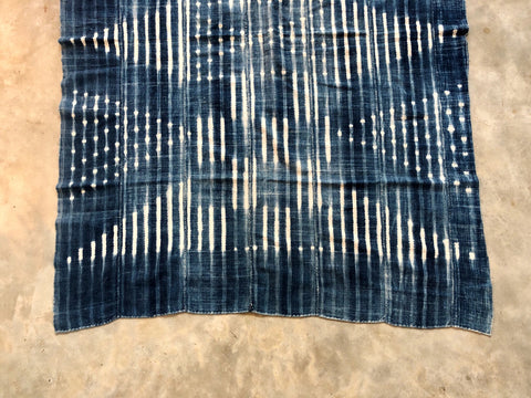 VINTAGE MALIAN INDIGO MUD CLOTH