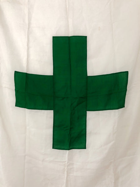 VINTAGE GREEN CROSS FLAG (JAPANESE SAFETY FLAG)