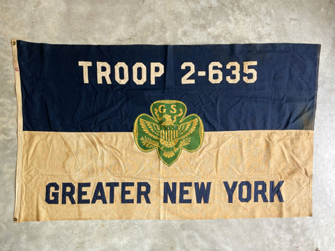 1930/40'S GIRL SCOUT FLAG OF GREATER NEW YORK