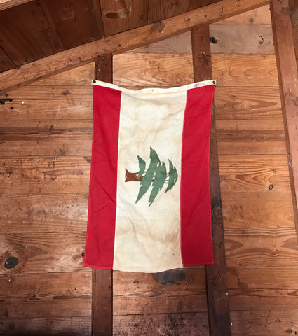 VINTAGE LEBANON FLAG
