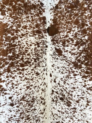 WHITE & BROWN DAPPLE COWHIDE RUG