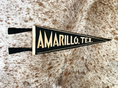 VINTAGE AMARILLO TEXAS PENNANT