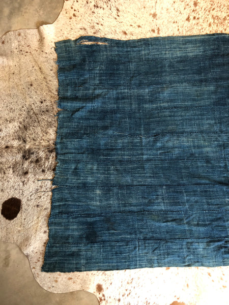 VINTAGE SOLID INDIGO MUD CLOTH