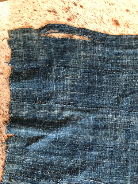 VINTAGE SOLID INDIGO MUD CLOTH