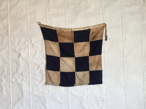 VINTAGE NAUTICAL SIGNAL FLAG "N"
