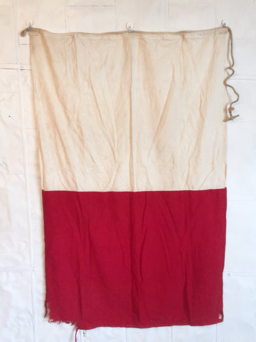 VINTAGE NAUTICAL SIGNAL FLAG "H FOR HOTEL"