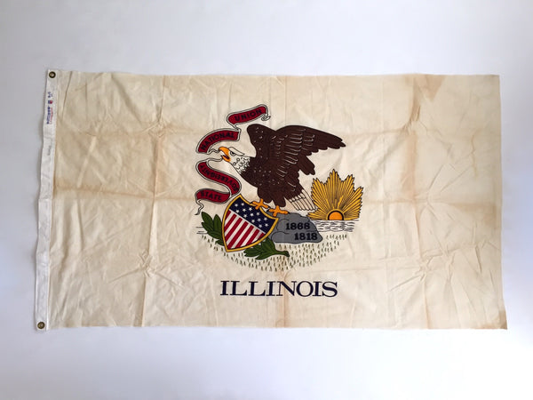 VINTAGE 1970'S ILLINOIS STATE FLAG