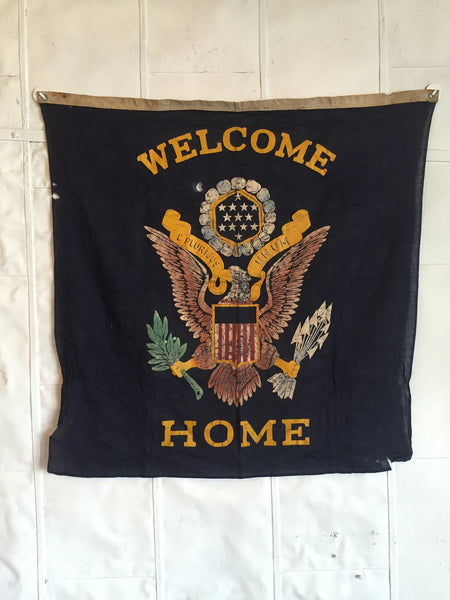 VINTAGE WELCOME HOME FLAG