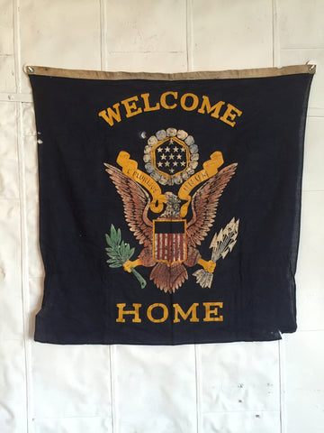 VINTAGE WELCOME HOME FLAG