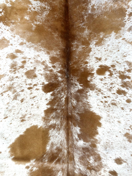 WHITE & BROWN DAPPLE COWHIDE RUG