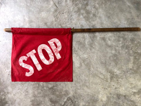 JR. SAFETY PATROL FLAG WITH POLE