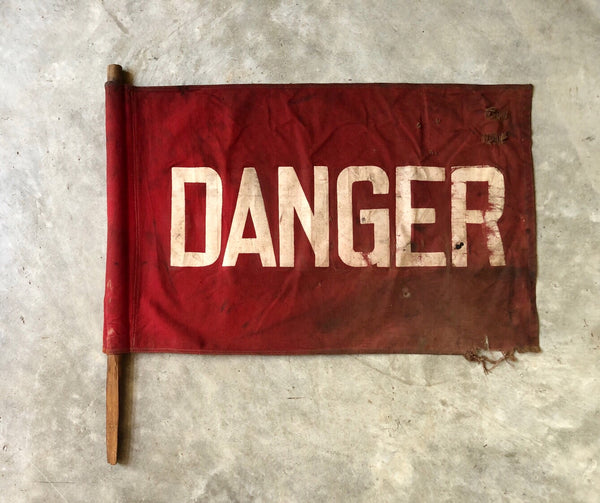 DANGER FLAG WITH POLE